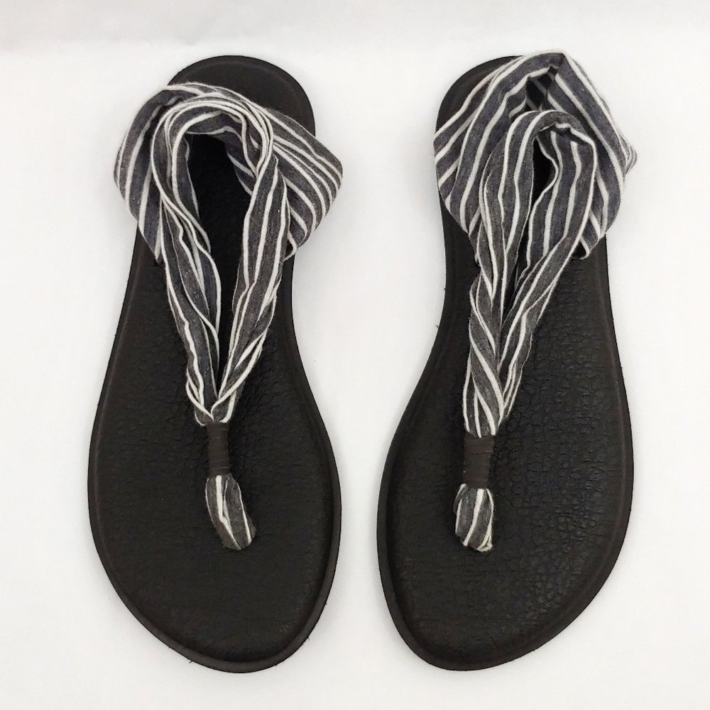 Sanuk Women's Yoga Sling Grey & White Sandals